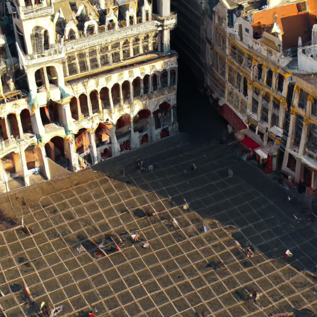 Brussel Grote Markt in de ochtend